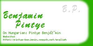 benjamin pintye business card